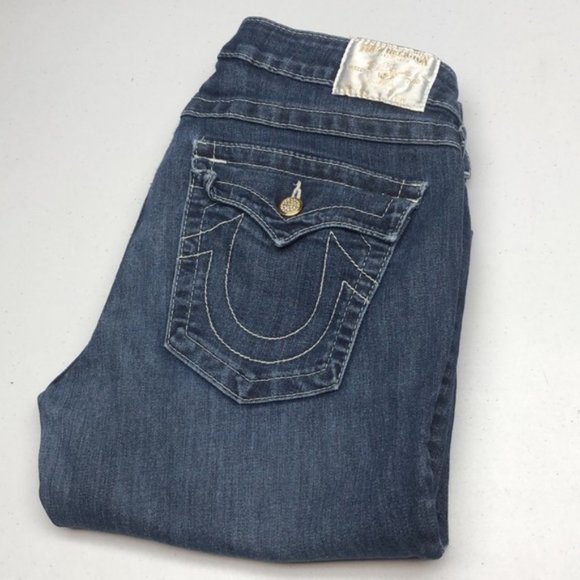 AUTHENTIC TRUE RELIGION JULIE SKINNY JEANS 31x29 MADE IN USA 🇺🇸 - Picture 1 of 13